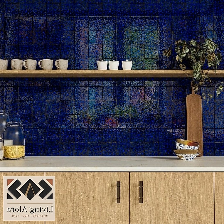 27 Modern Backsplash Ideas That Will Transform Your Space 7 Colorful Zellige Accent Wall