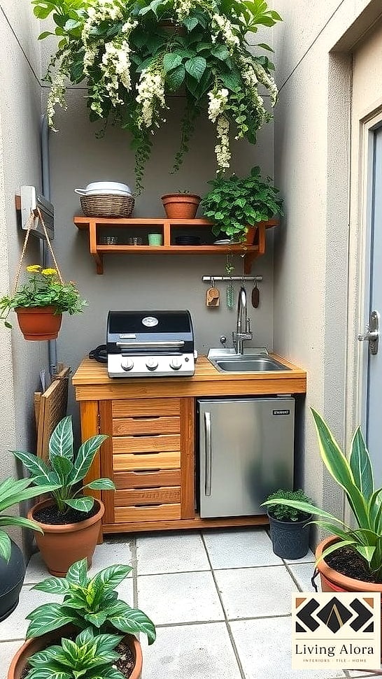 A Compact Outdoor Kitchenette for Small Patios