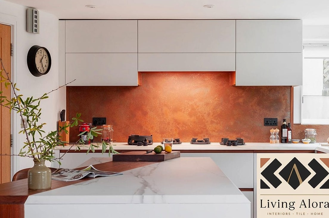 13 Copper Backsplash Ideas From Homes We Absolutely Love 10 Copper and White Cabinets