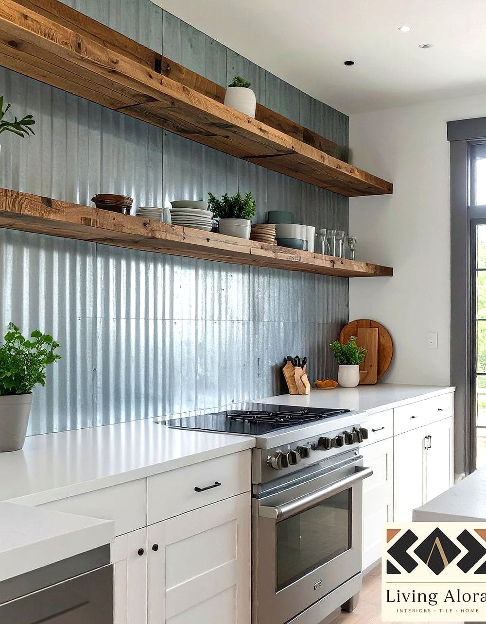 Corrugated Metal Accent