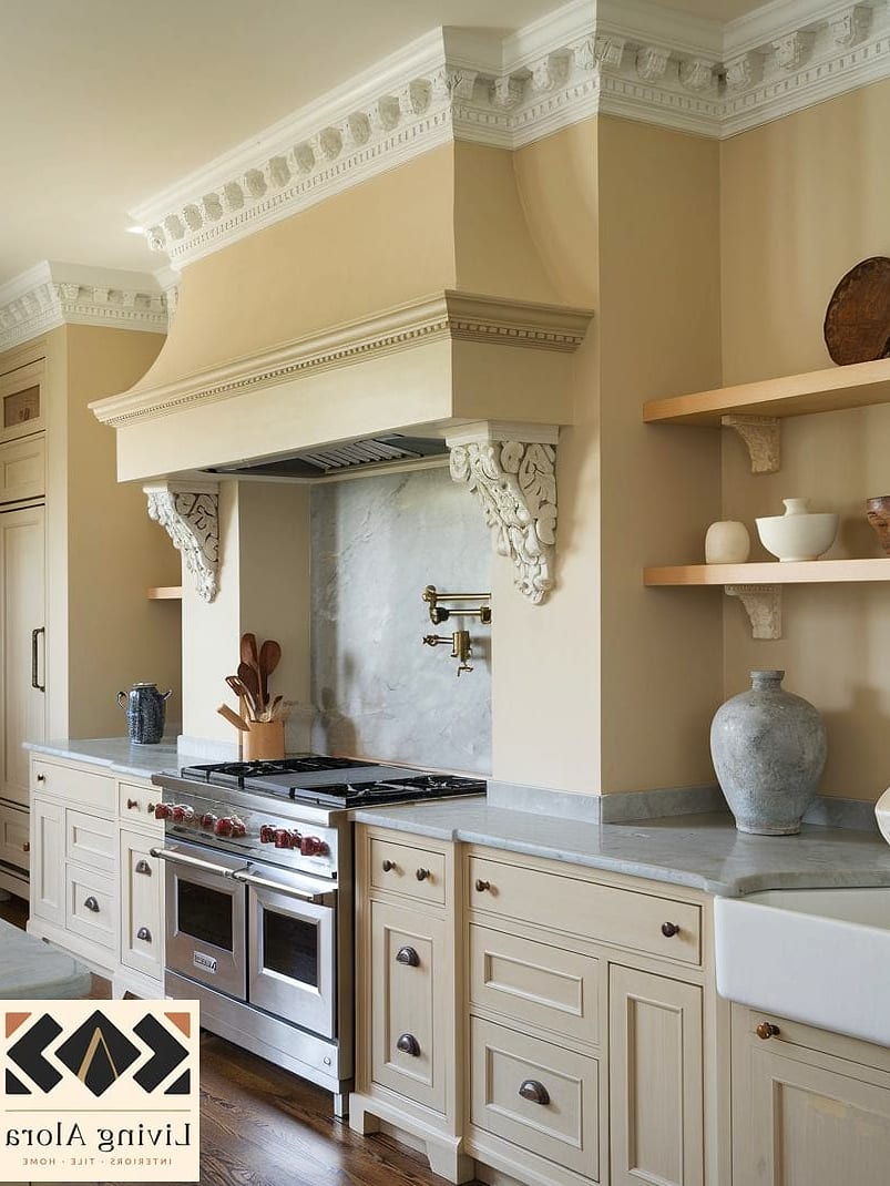 18 Traditional Kitchen Ideas Worth Stealing From Interior Designers 11 Crown Molding on Cabinetry