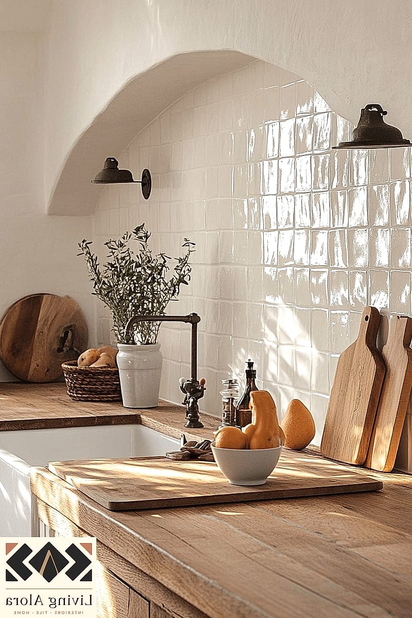18 White Brick Backsplash Ideas You Haven't Seen Before 18 Curved Brick Backsplash Around a Range Alcove