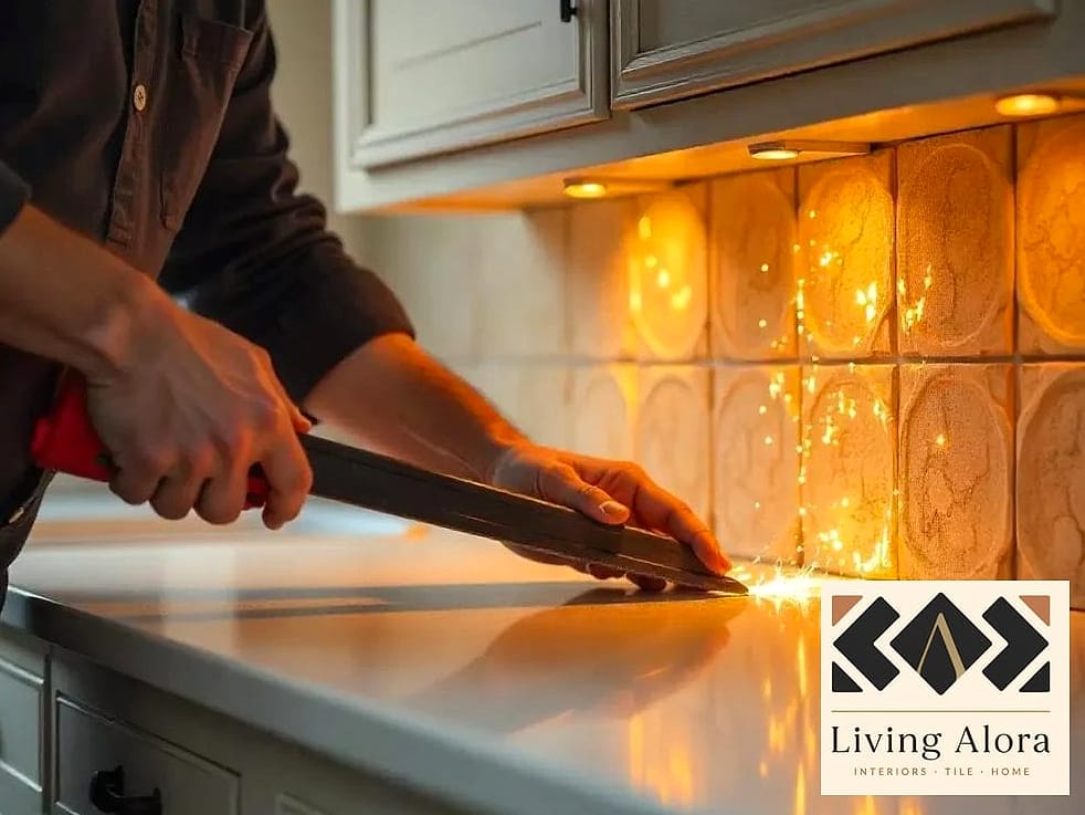 Cutting Large-Format Slabs for a Slab Backsplash