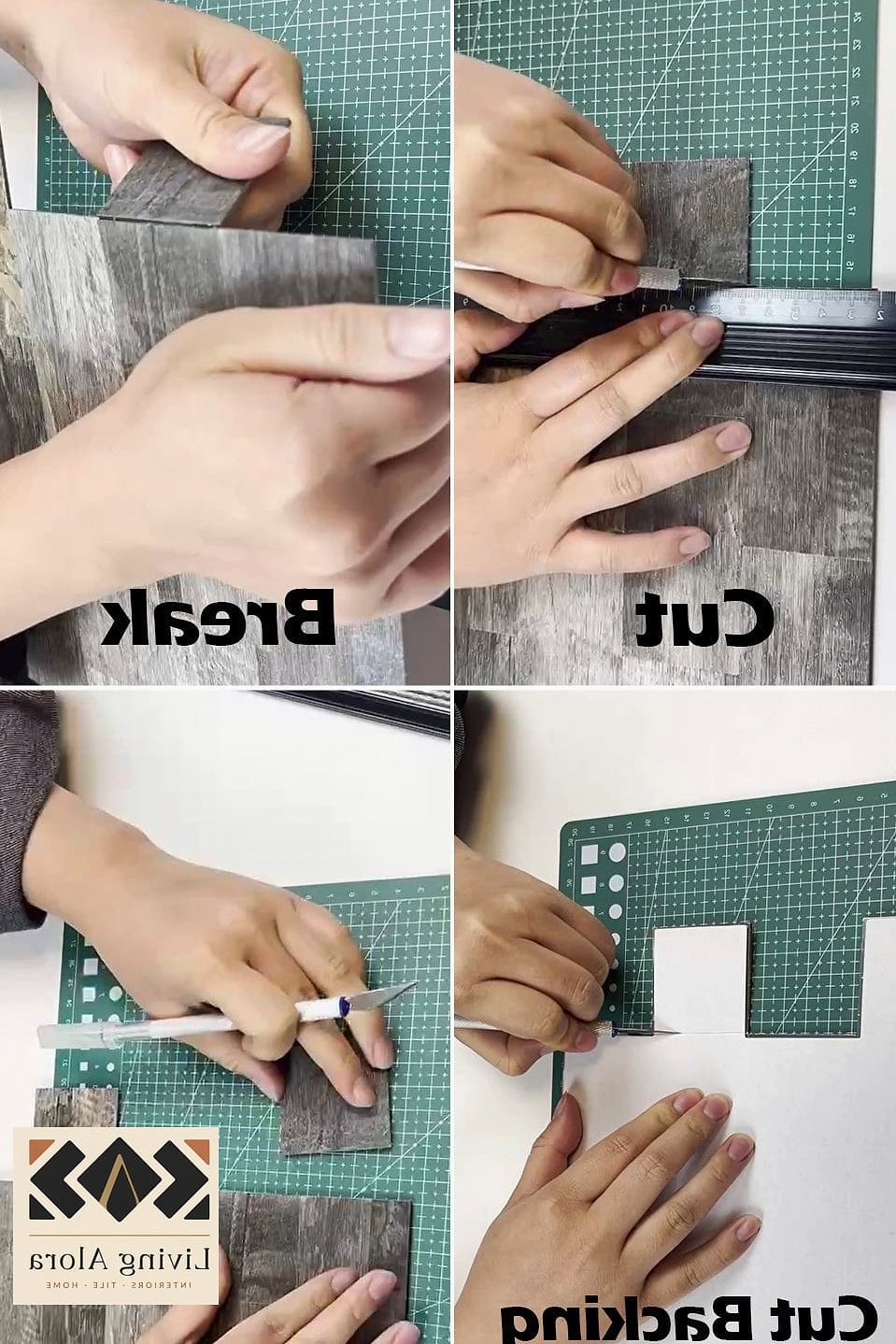 Cutting Peel-and-Stick Tile for Renter-Friendly Updates
