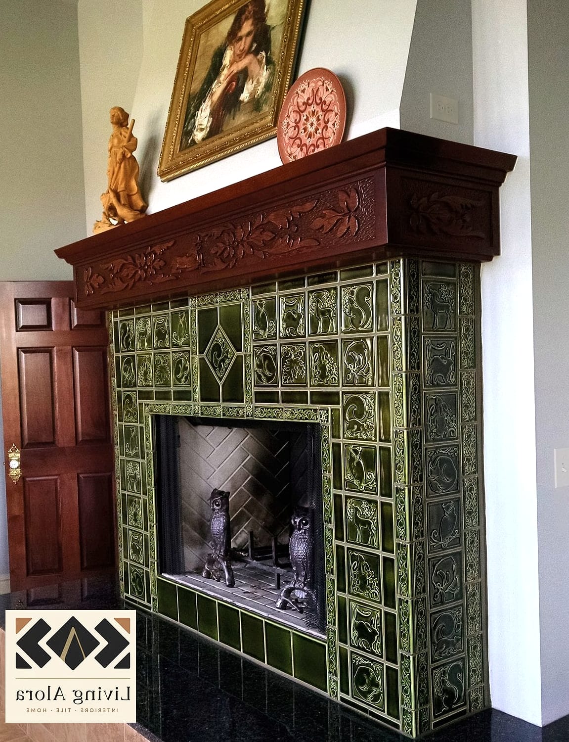 25 Damask Tile Ideas to Show Your Contractor 7 Damask Tile Fireplace Surround