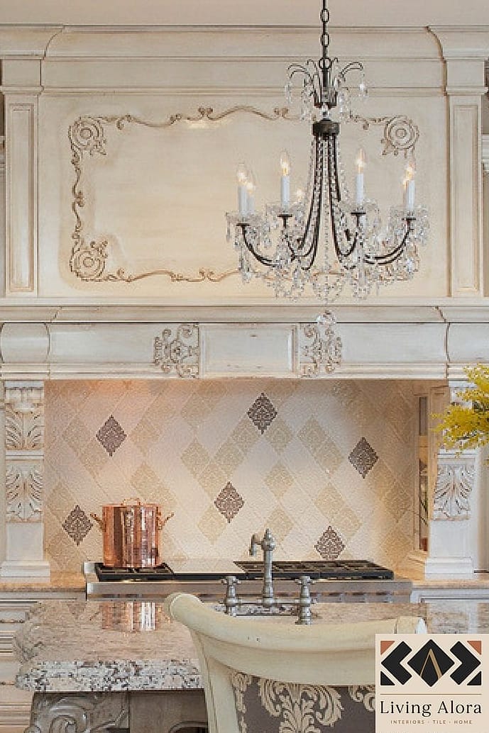 25 Damask Tile Ideas to Show Your Contractor 9 Damask Tile Kitchen Backsplash in Sage Green