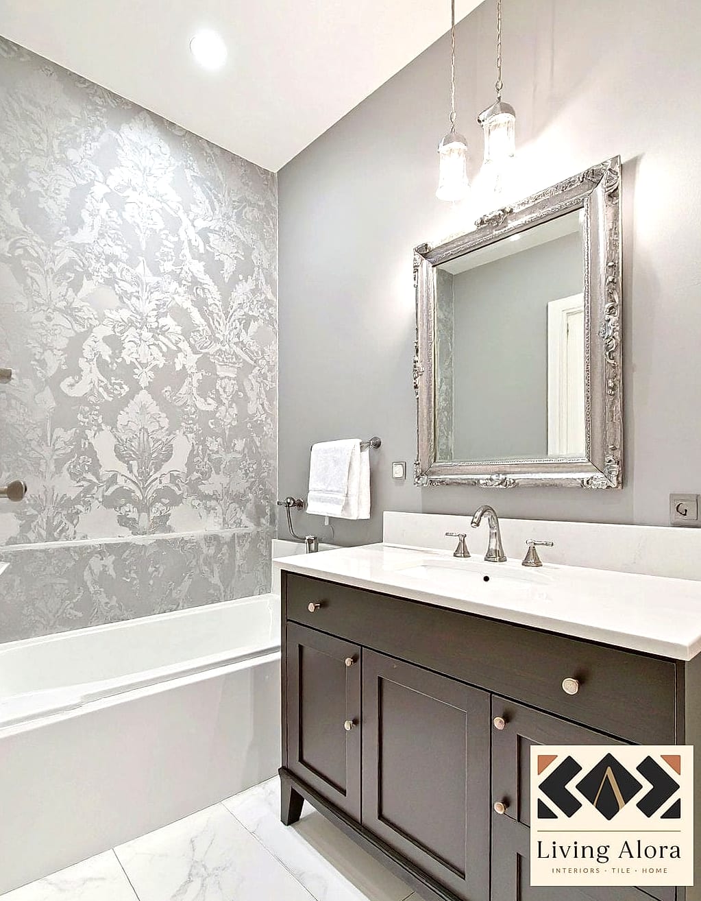 25 Damask Tile Ideas to Show Your Contractor 12 Damask Tile Half Bath Ceiling