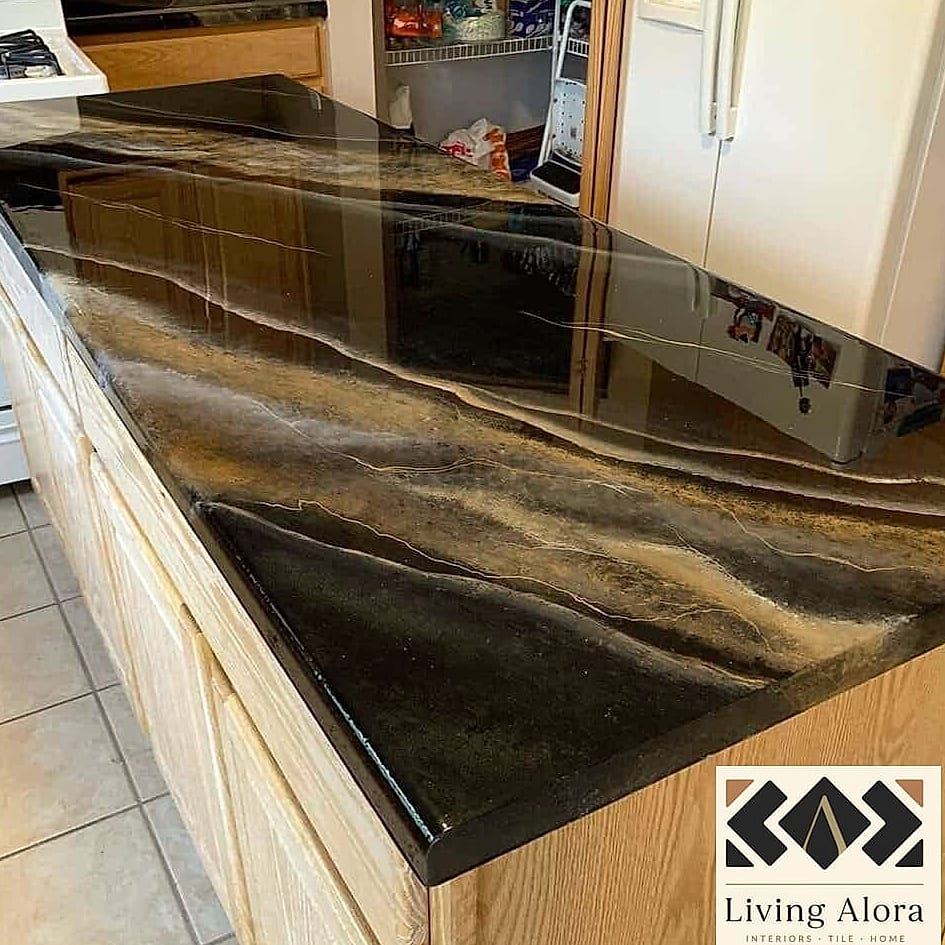 Dark Epoxy Resin Countertops