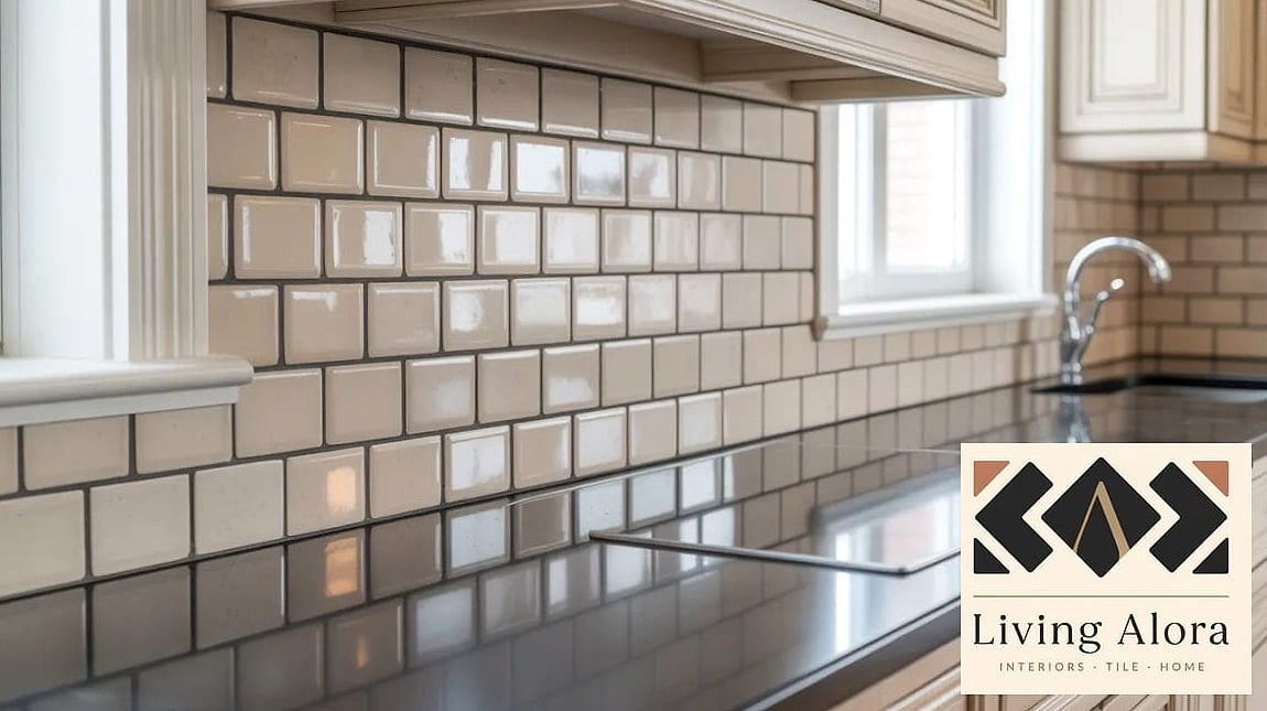 Dark Grout with Light Tile for a Grid Effect