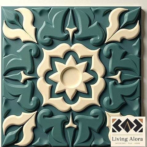 25 Damask Tile Ideas to Show Your Contractor 19 Deep Emerald Damask Tile Accent