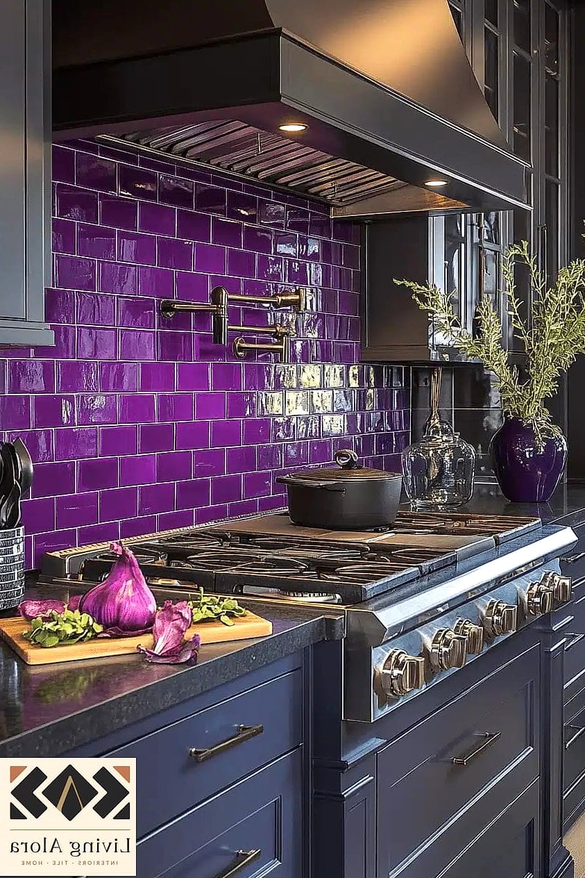 Deep Plum Subway Tile