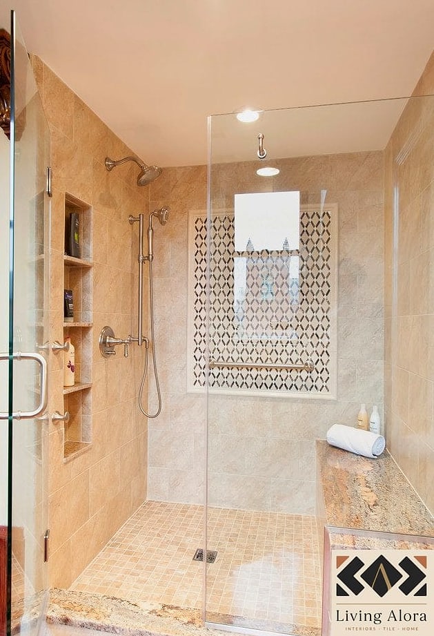 16 Diamond Tile Ideas Worth Stealing From Interior Designers 5 Diamond Mosaic Shower Accent