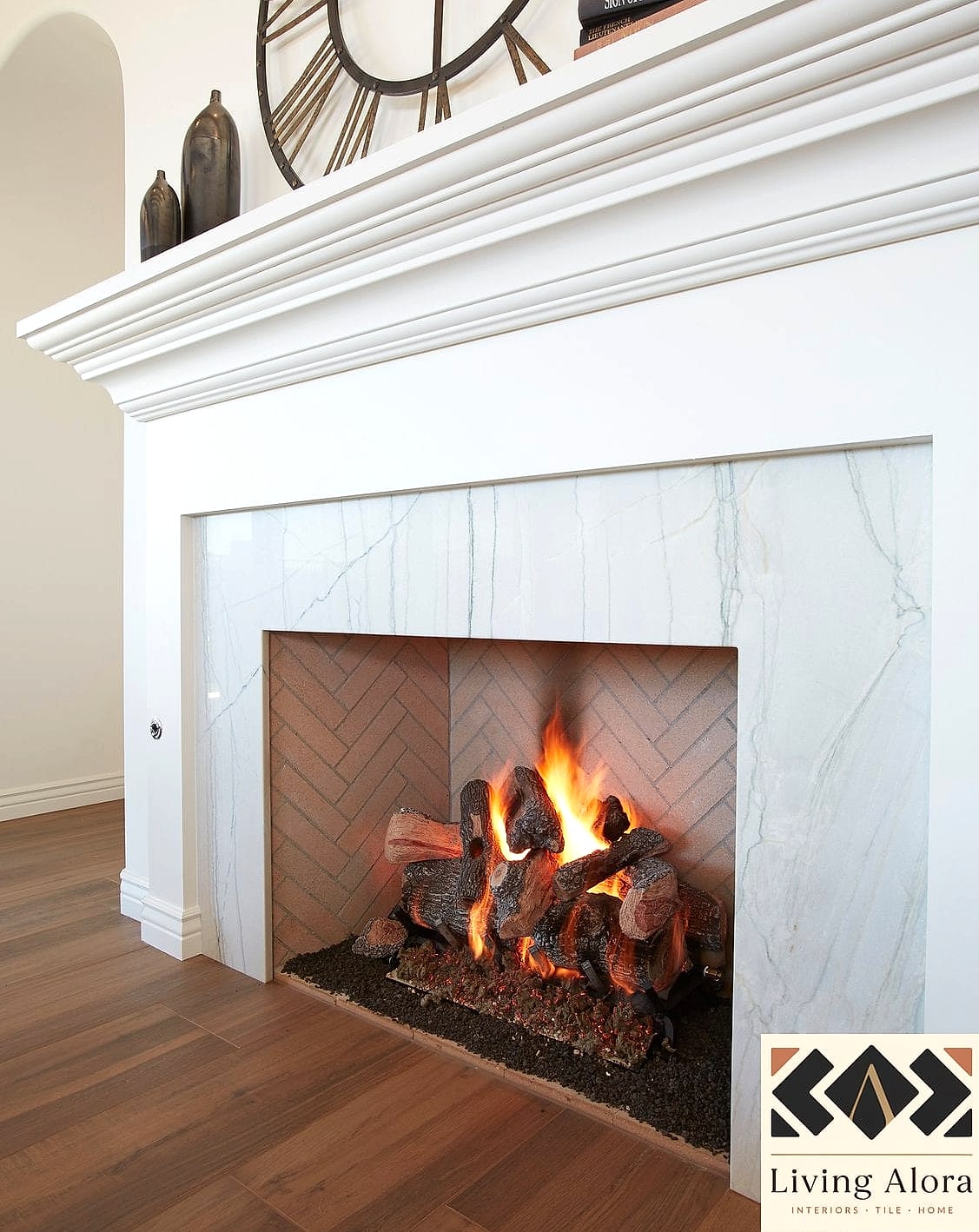 16 Diamond Tile Ideas Worth Stealing From Interior Designers 7 Diamond Tile Fireplace Surround