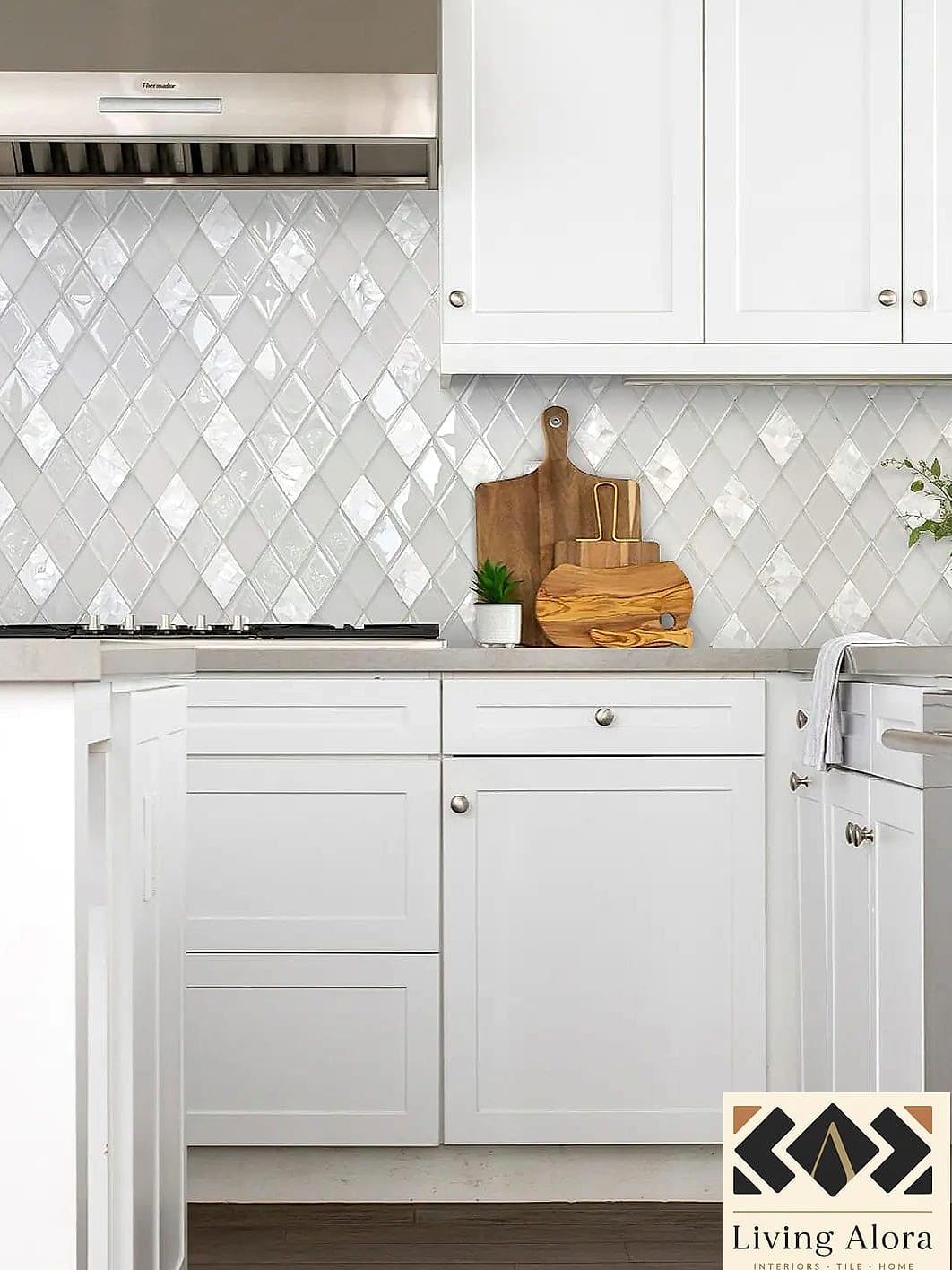 16 Diamond Tile Ideas Worth Stealing From Interior Designers 9 Diamond Tile Kitchen Island Base