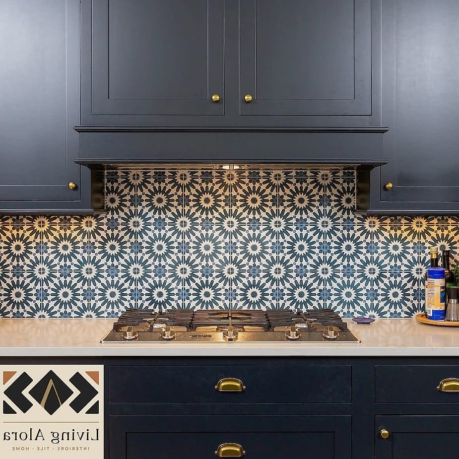 20 Modern Backsplash Ideas That Maximize Style and Function 20 Encaustic Cement Tile Pattern