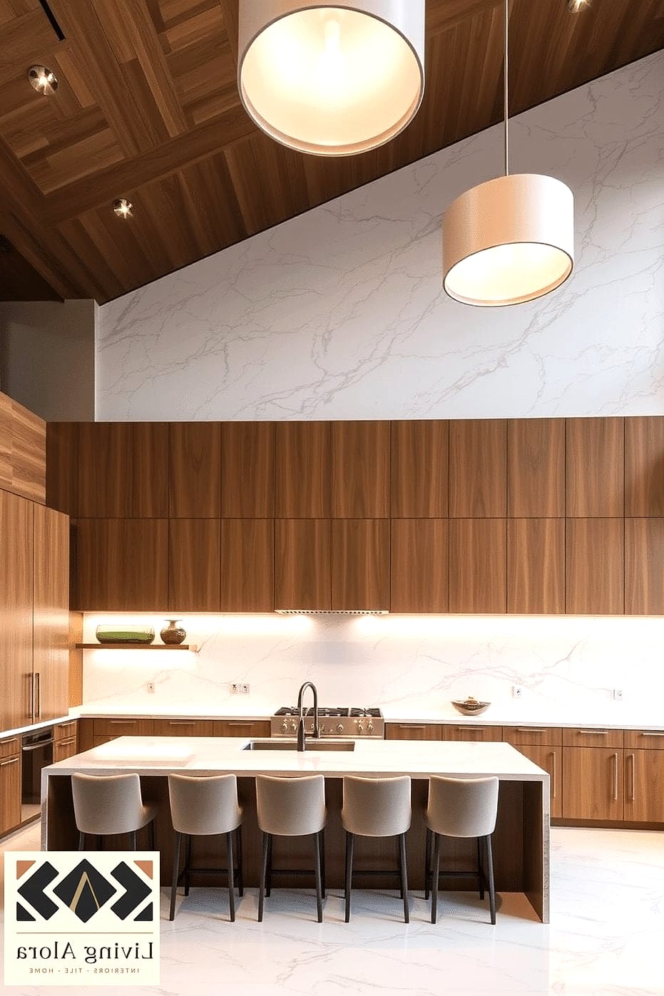 20 Modern Backsplash Ideas That Maximize Style and Function 10 Extended Backsplash to the Ceiling