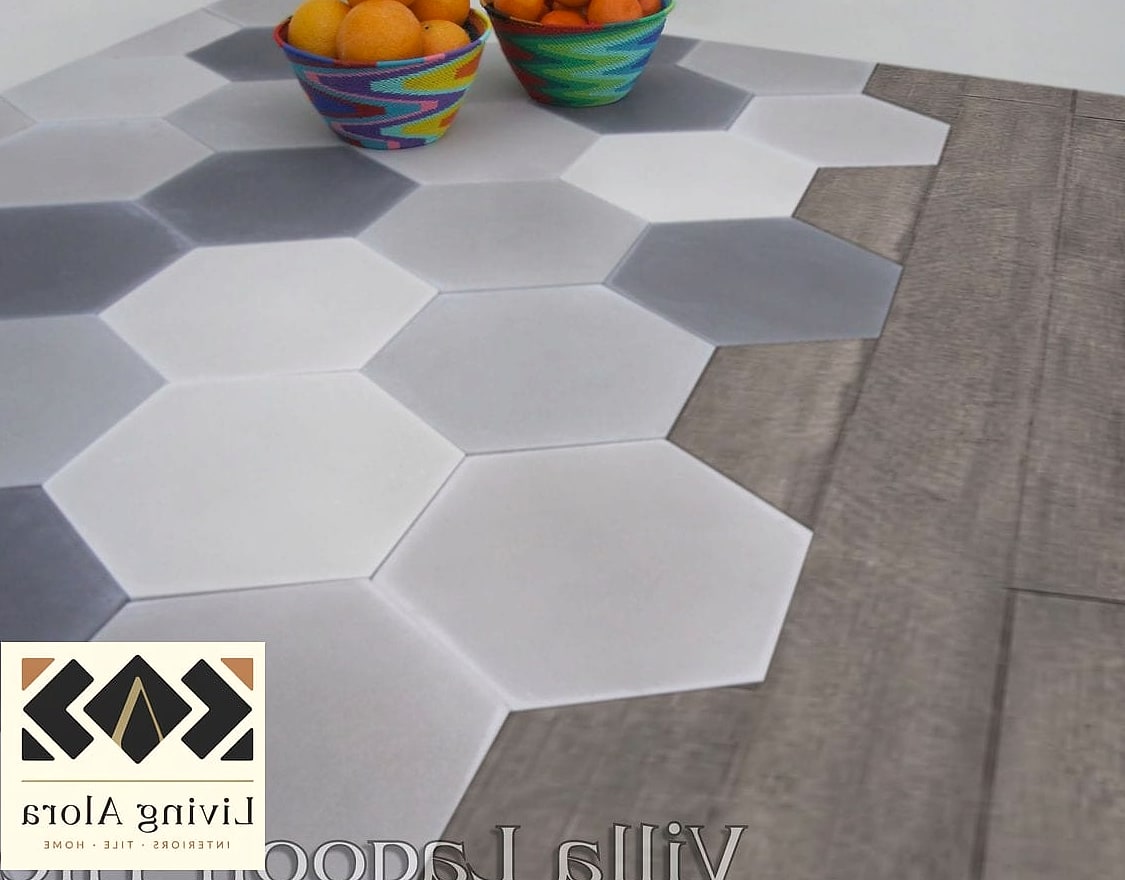 Extra-Large Hexagon Tile on Bathroom Floors