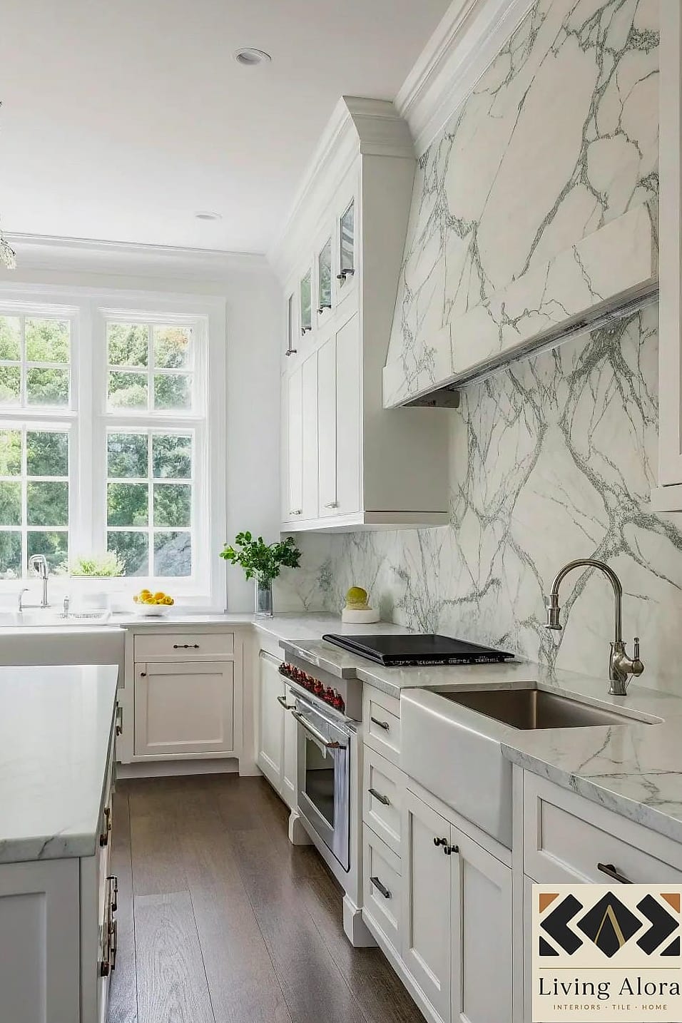 Floor-to-Ceiling Marble Wall