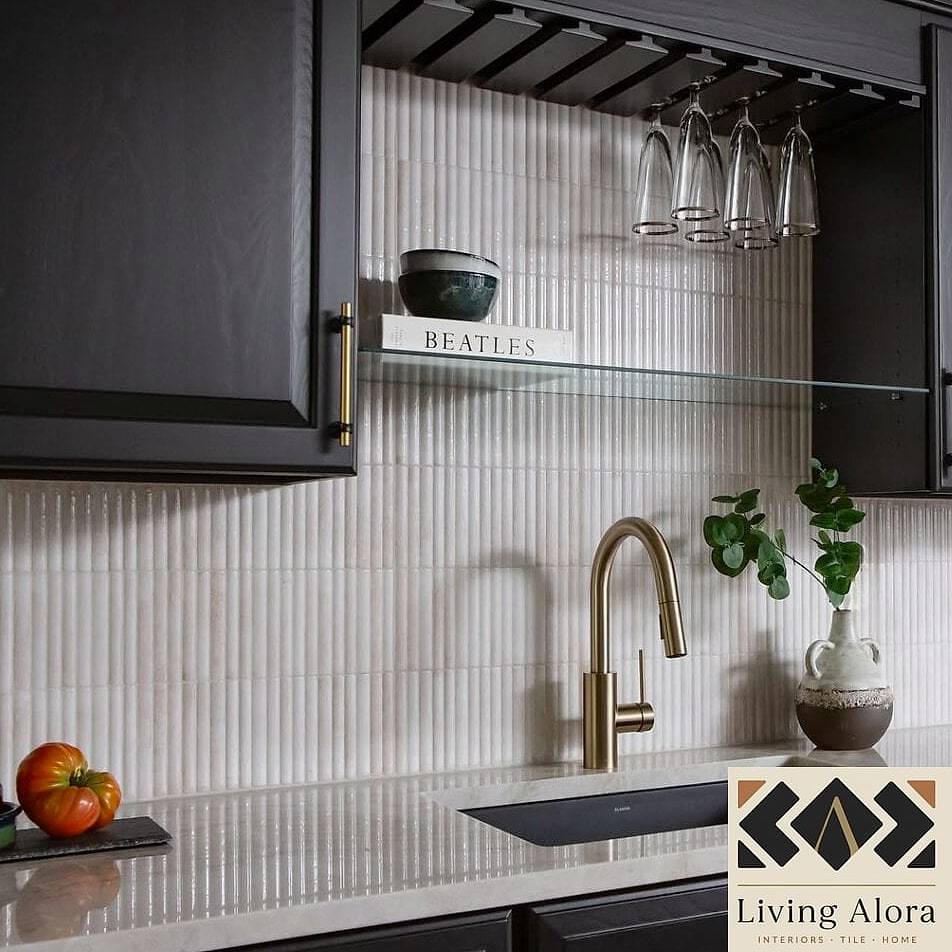 23 Kitchen Backsplash Ideas That Maximize Style and Function 18 Fluted or Ribbed Tile for Texture