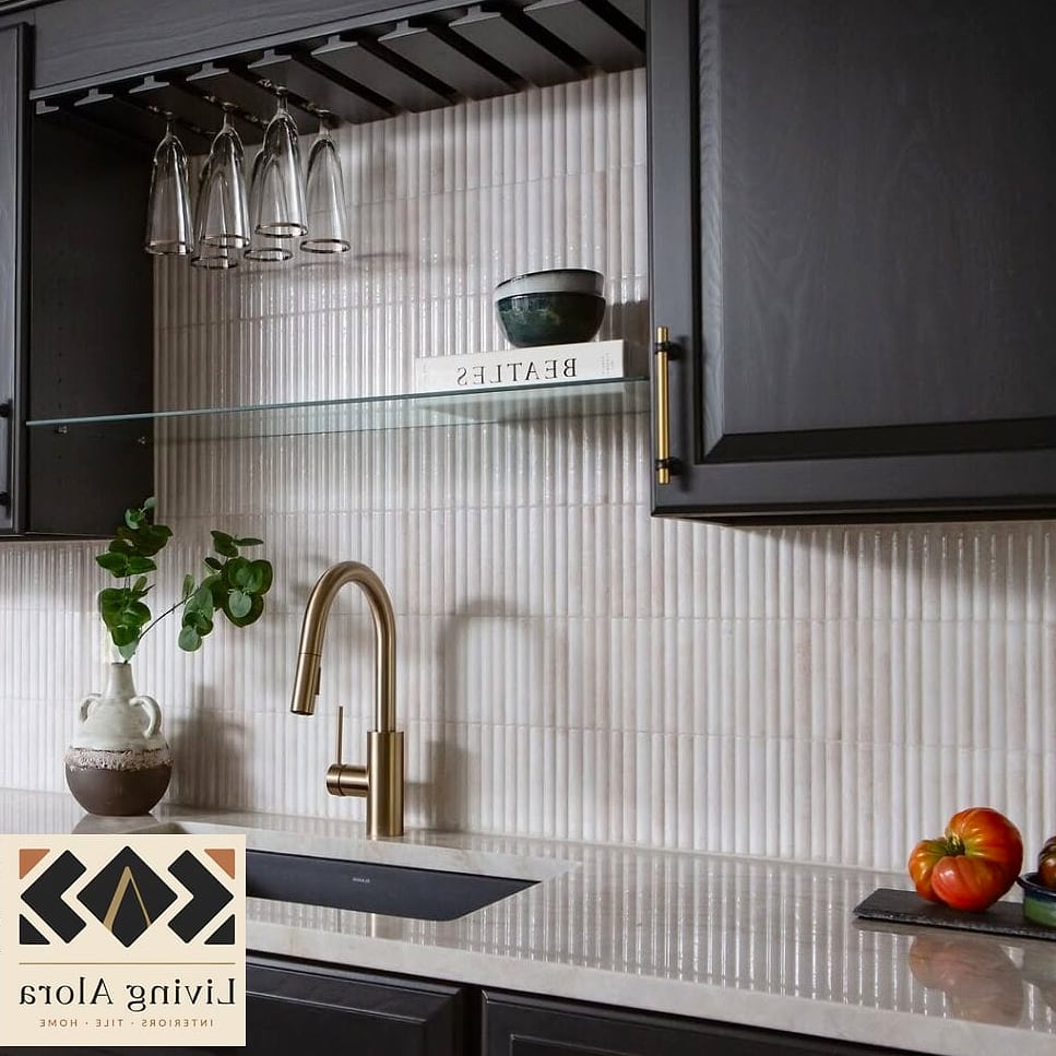 Fluted or Ribbed Tile for Texture