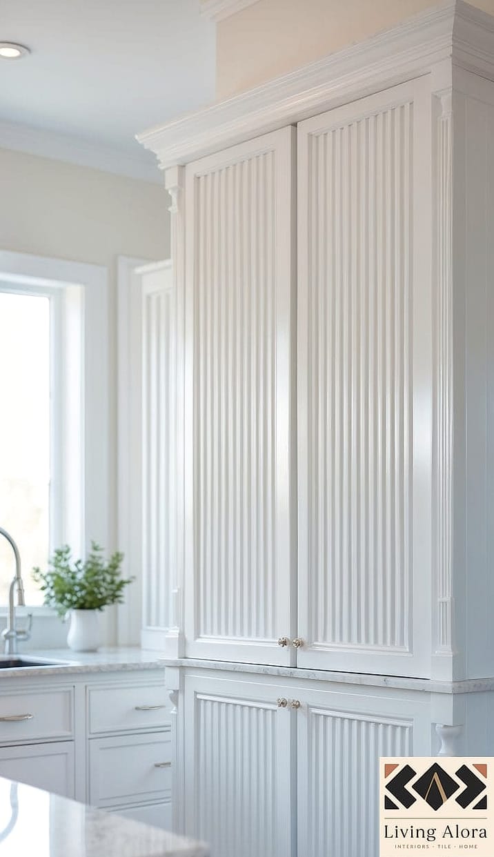 27 White Cabinets Ideas You Haven't Seen Before 3 Fluted White Cabinet Fronts