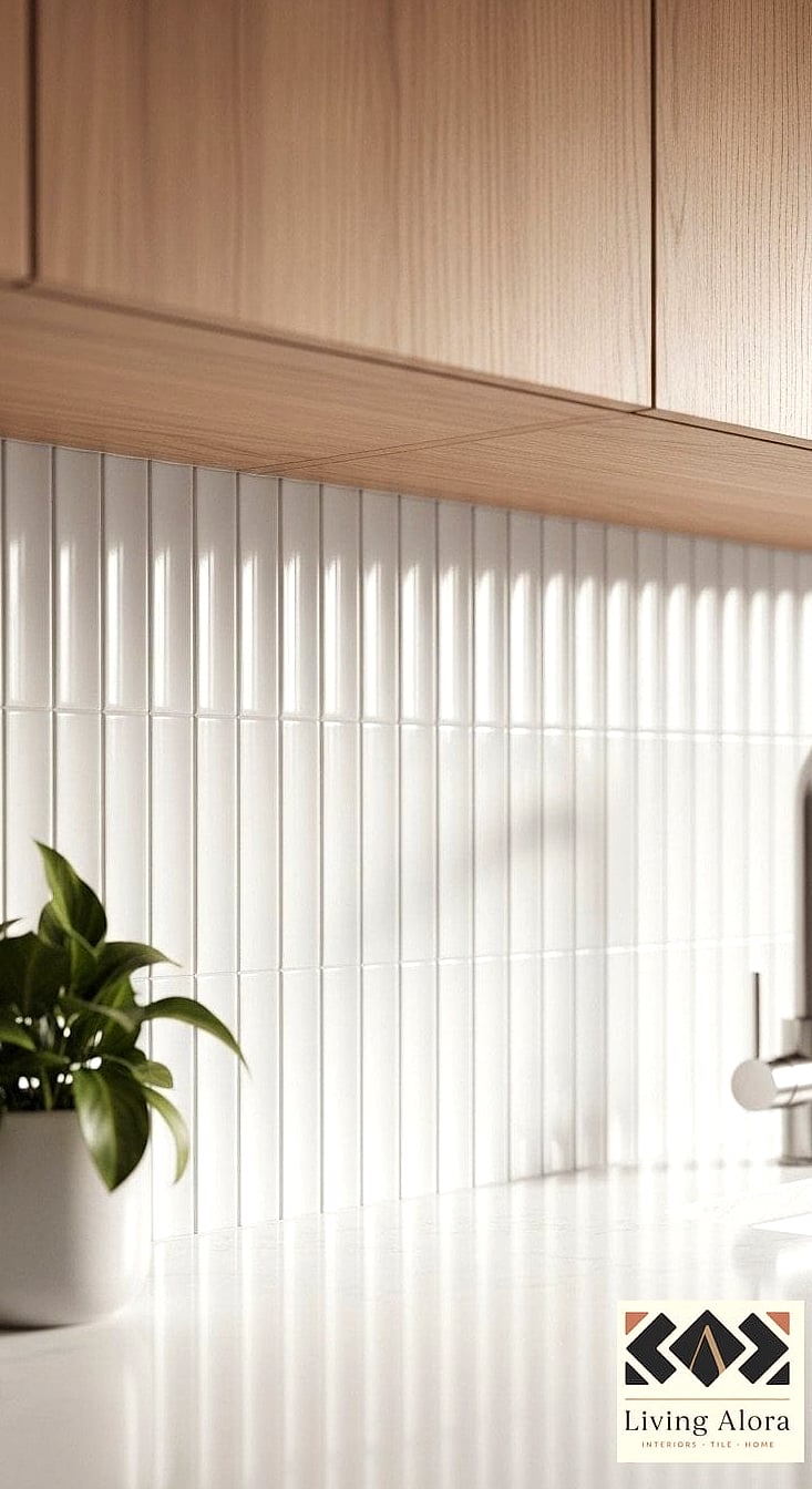 30 Modern White Backsplash Ideas You'll Want to Save Right Now 10 Fluted White Tile