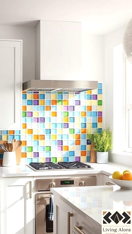25 Colorful Glass Backsplash Ideas That Maximize Style and Function 23 Frosted Glass Tile in Soft Lavender