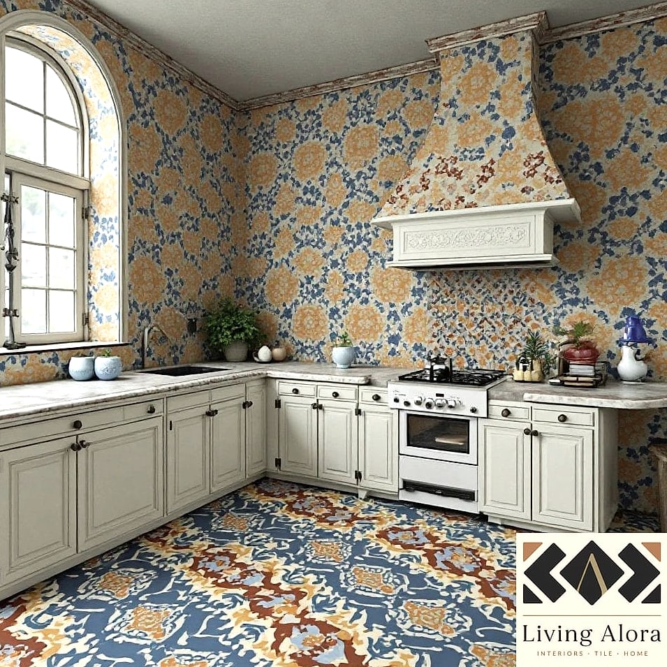 20 Geometric Tile Ideas to Inspire Your Next Renovation 12 Geometric Encaustic Tile Kitchen Floor