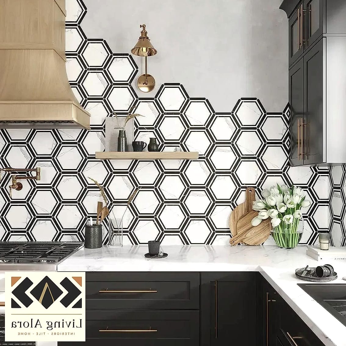 Geometric Hexagon-Subway Blend
