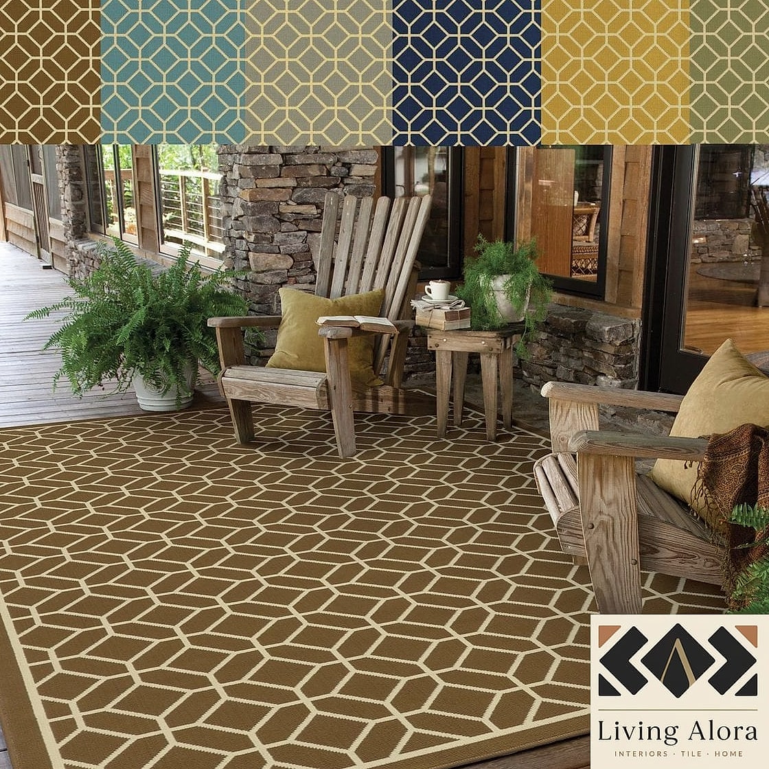 20 Geometric Tile Ideas to Inspire Your Next Renovation 14 Geometric Patterned Tile Rug Effect
