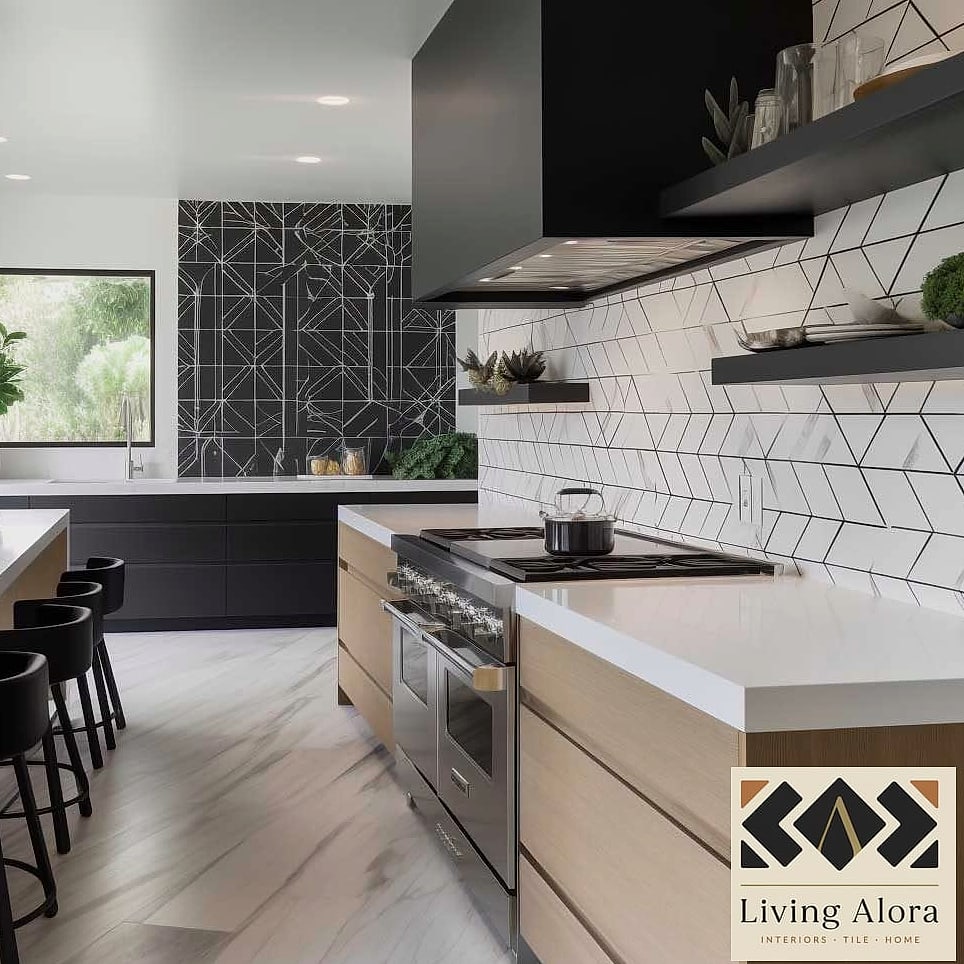 22 Modern Backsplash Ideas Perfect for Any Budget 17 Geometric Tile Patterns