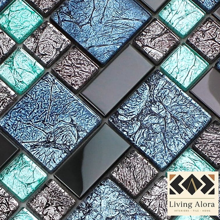 17 Modern Mosaic Tile Ideas That Work in Any Size Home 7 Glass Mosaic Accent Wall