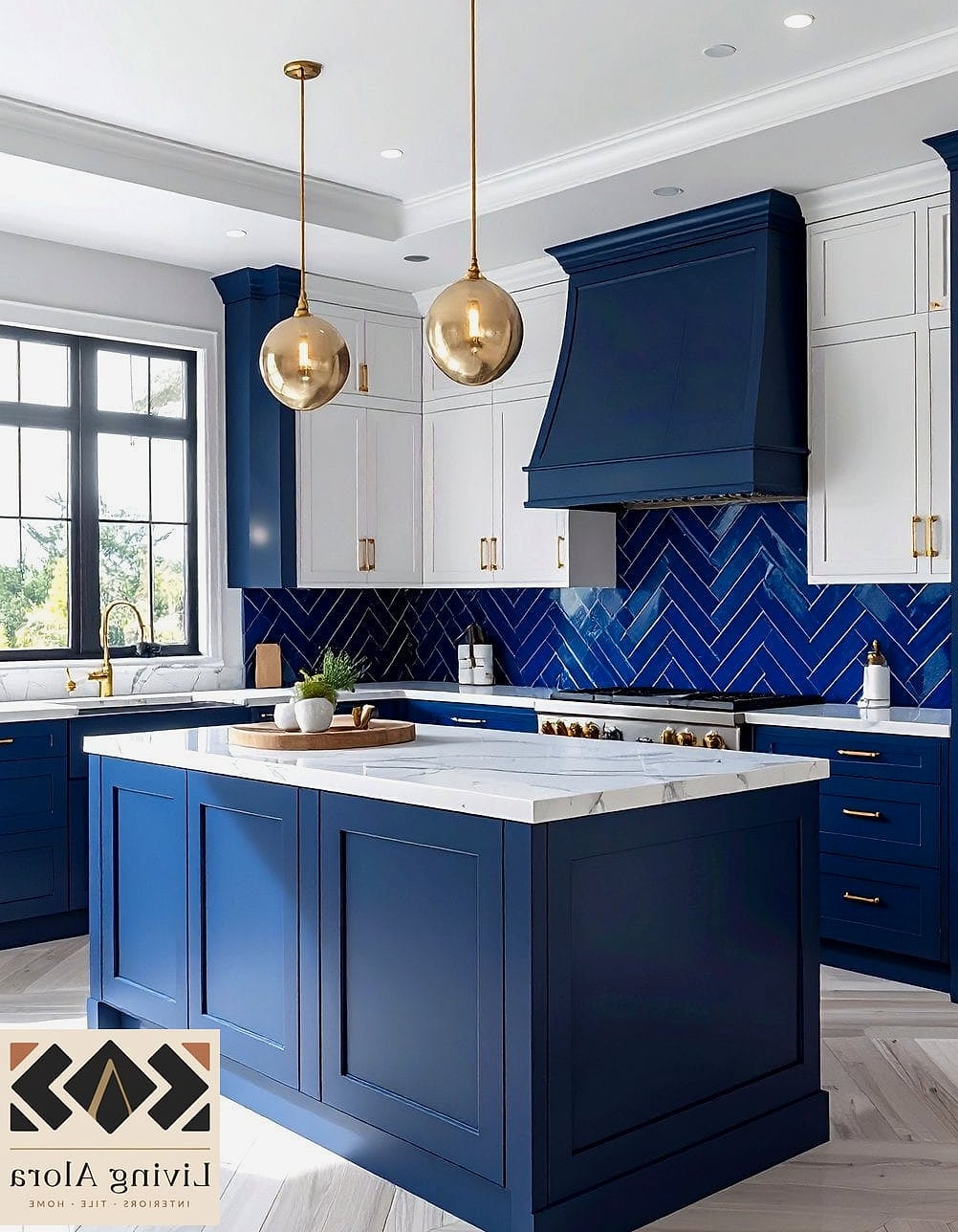 Glossy Ceramic Chevron for Easy Cleaning