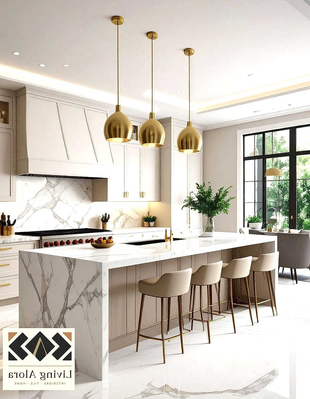 17 Ceiling Height Backsplash Ideas From Homes We Absolutely Love 12 Glossy Ceramic Tile That Bounces Light