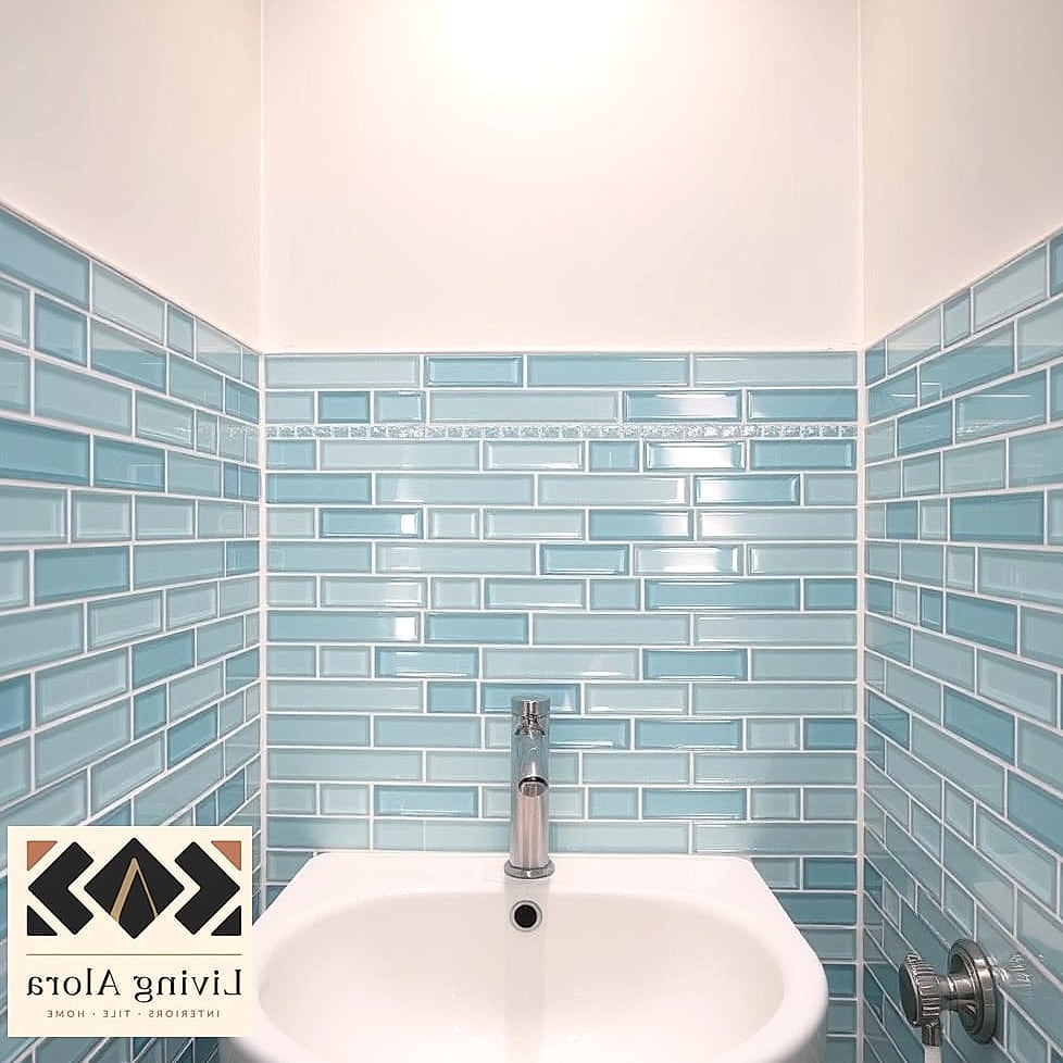 14 Backsplash for Small Bathroom Ideas Worth Bookmarking Before You Renovate 12 Glossy Tile for Extra Light Reflection