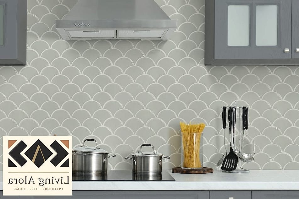 Gray Fishscale Tile