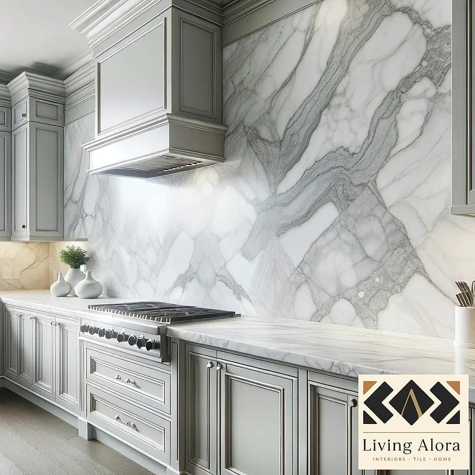 Gray Marble Backsplash