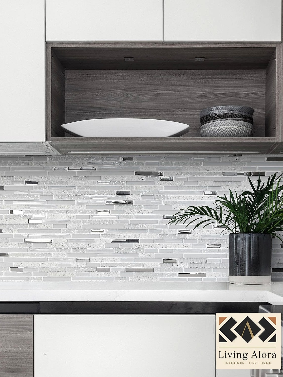 Gray Mosaic Accent Strip