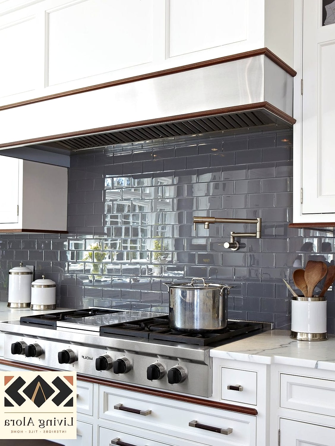Gray Peel-and-Stick Backsplash