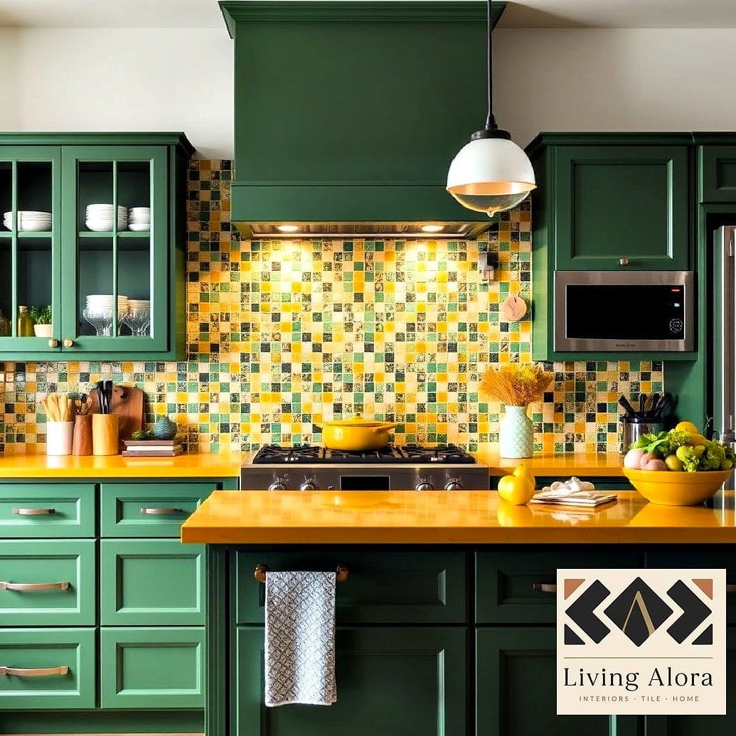 13 Backsplash for Yellow Kitchen Ideas That Maximize Style and Function 7 Green Subway Tile for an Earthy Feel