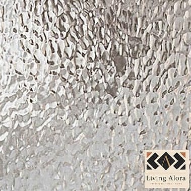 Hammered Metal Tile for Textural Interest