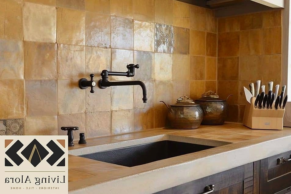 19 Backsplash for Busy Granite Stylish Tile Ideas to Inspire Your Next Renovation 5 Handmade-Look Zellige Tile in Ivory