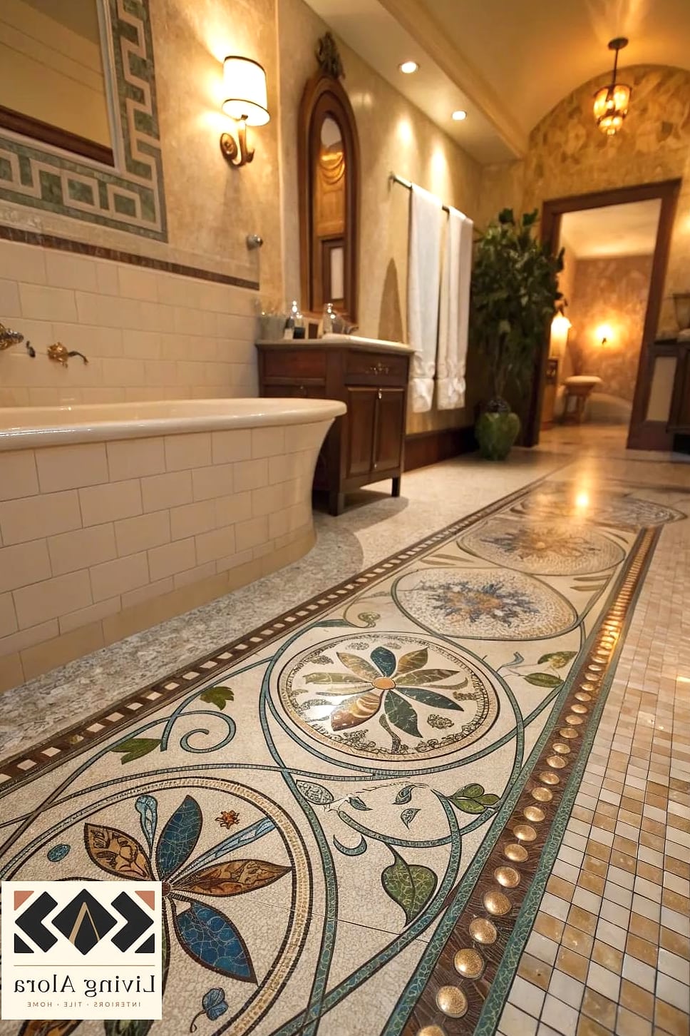 17 Handmade Tile Ideas That Will Transform Your Space 9 Handmade Mosaic Tile Bathroom Floor