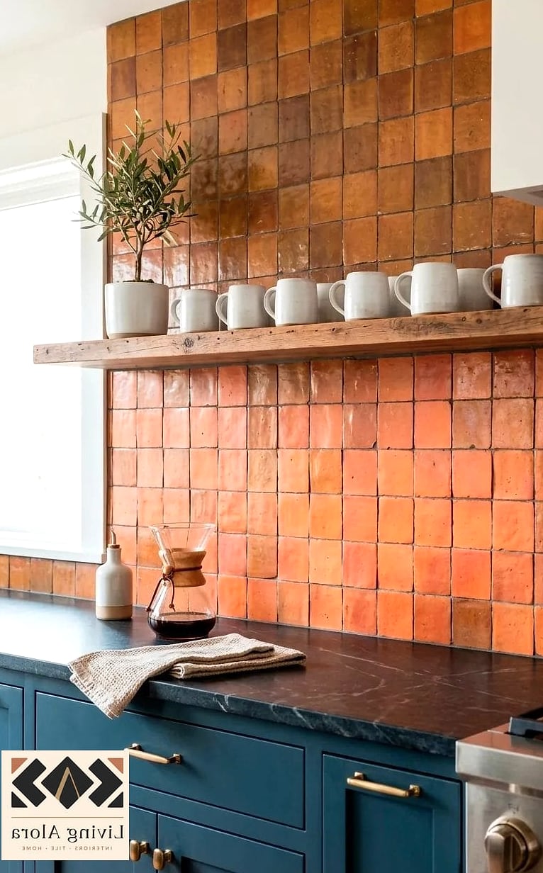 22 Modern Backsplash Ideas Perfect for Any Budget 7 Handmade Terracotta Tile