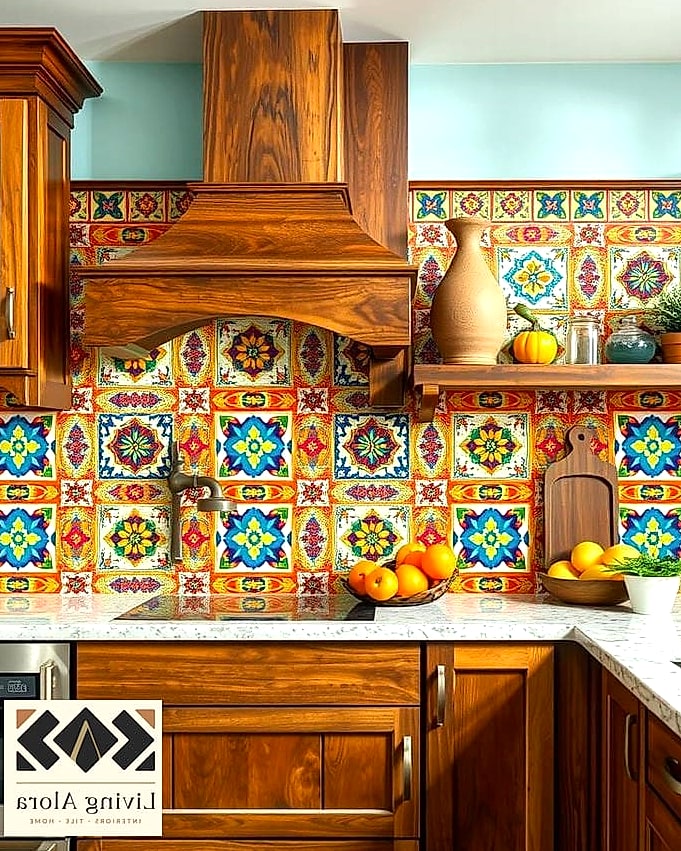 Handpainted Talavera-Style Tile