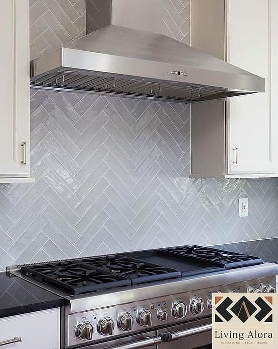 Herringbone Gray Tile Pattern