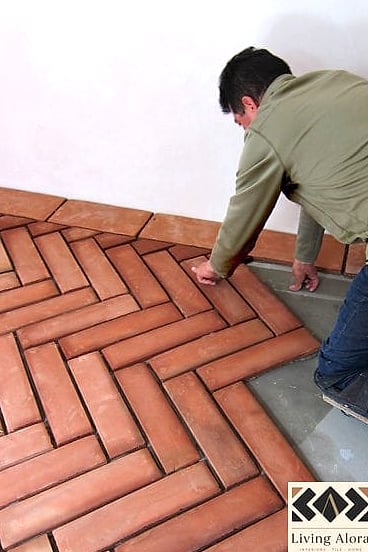 19 Spanish Tile Ideas That Will Change How You See Your Home 8 Herringbone Layout with Rustic Tile