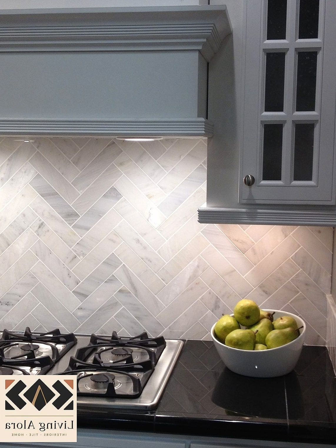 Herringbone Marble Mosaic
