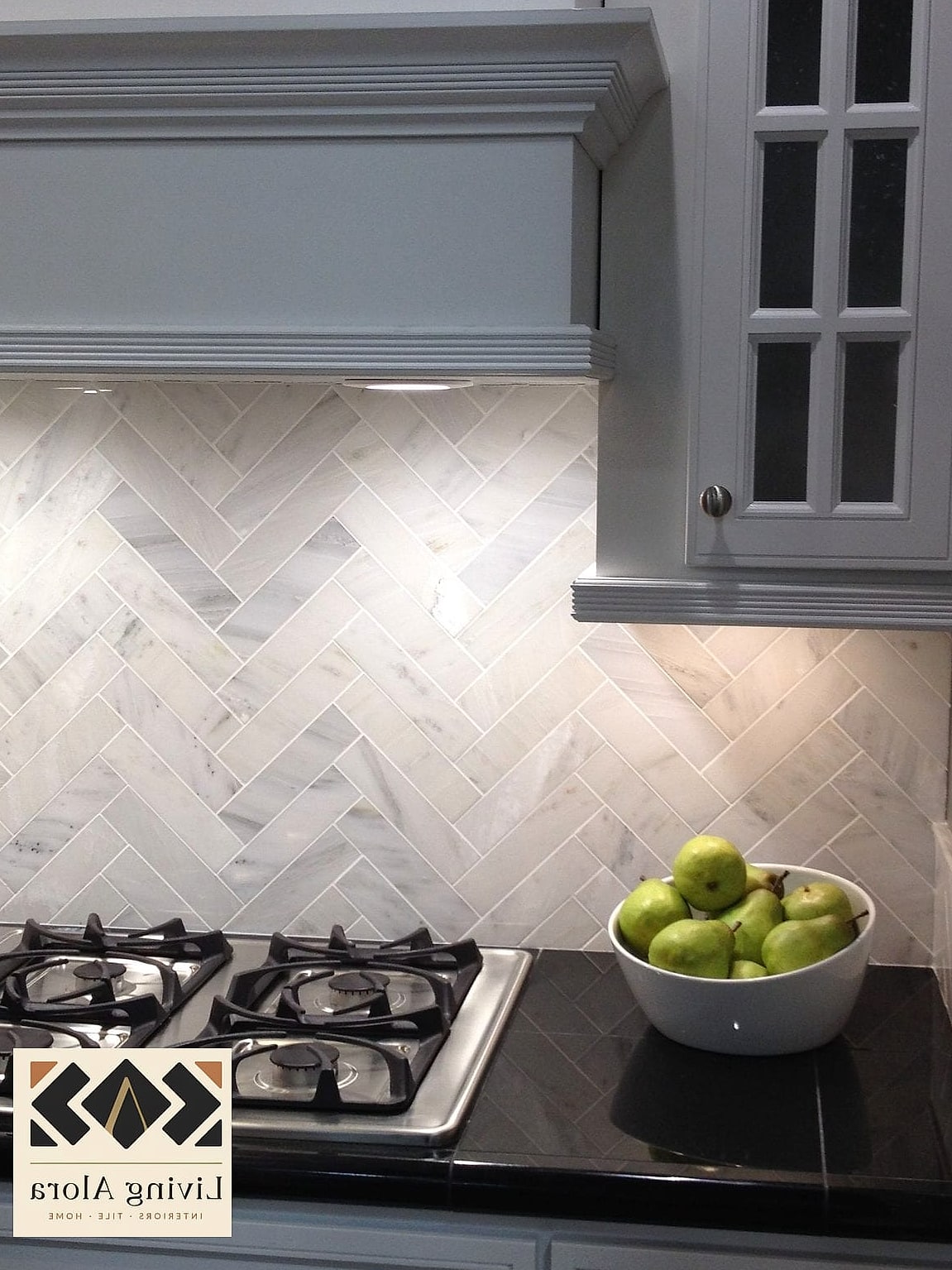 Herringbone Marble Mosaic