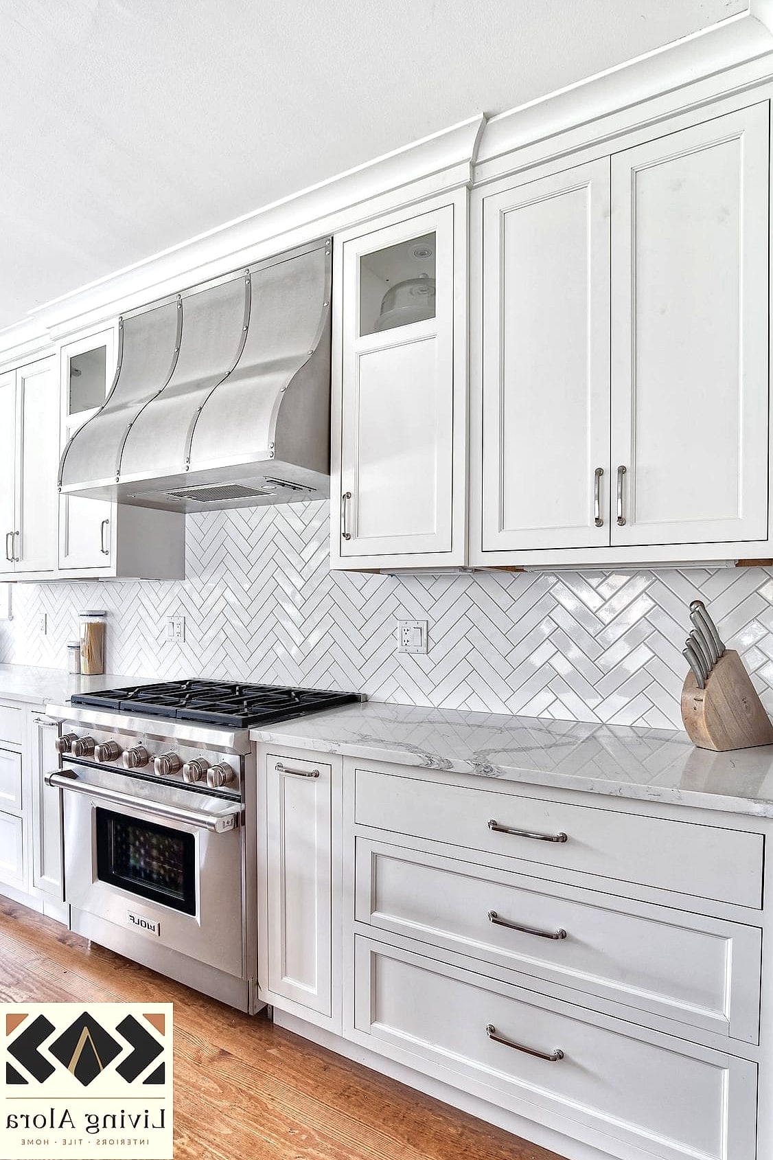 9 Backsplash for White Kitchens 2 Ideas Perfect for Any Budget 3 Herringbone Pattern for Extra Movement